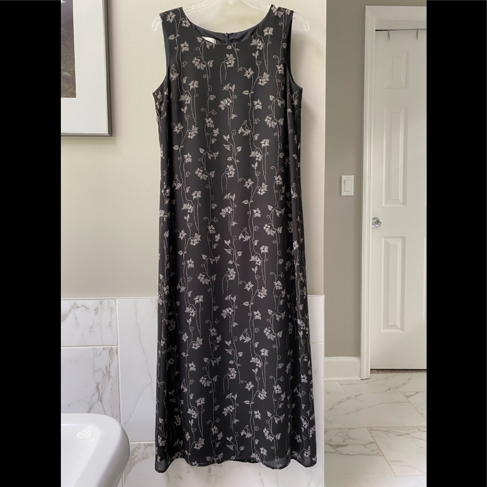 Maggy London Black Maxi Dress Sz 6